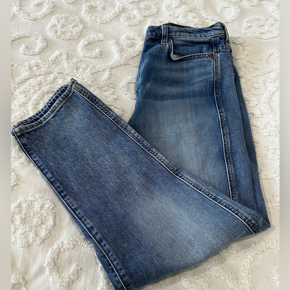 7 For All Mankind High-Waist Cropped Straight in Retro Ventura Blvd Size 31